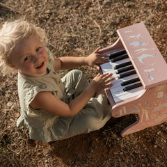 LD Wooden Piano Safari Friends Pink