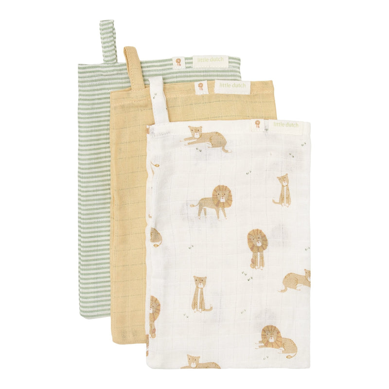 LD Washcloth Set Yellow Leo