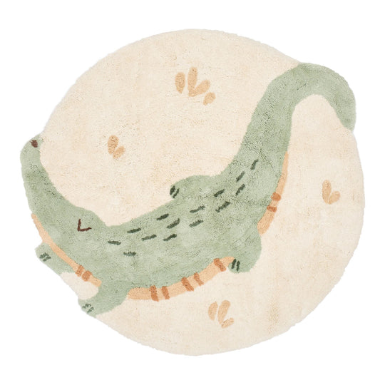 LD Rug Safari Green Crocodile 120x117