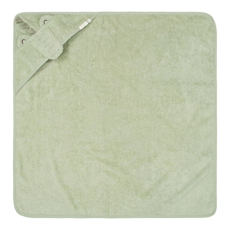 LD Hooded Towel Green Crocodile