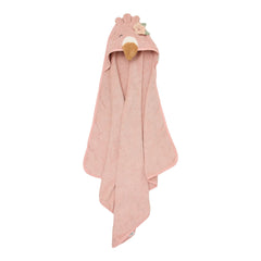 LD Hooded Towel Rose Flamingo