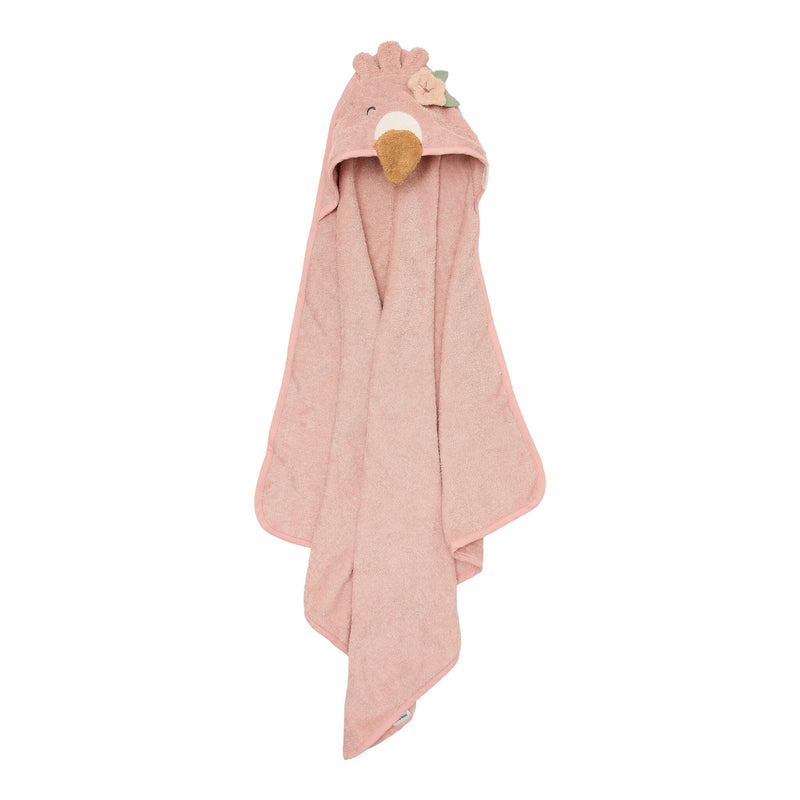 LD Hooded Towel Rose Flamingo