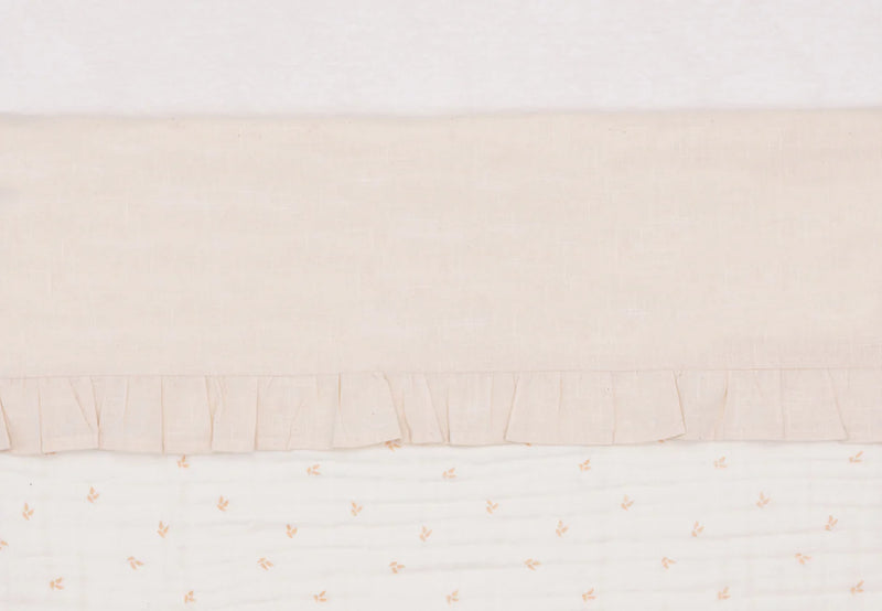 Sheet Ruffle Natural 120 x 150 CM