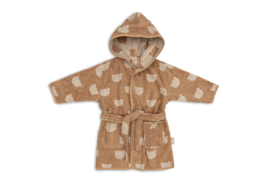 Bathrobe Terry 1-2y Jacquard Teddy Bear