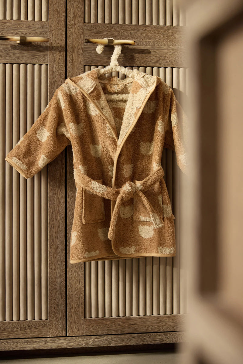 Bathrobe Terry 1-2y Jacquard Teddy Bear