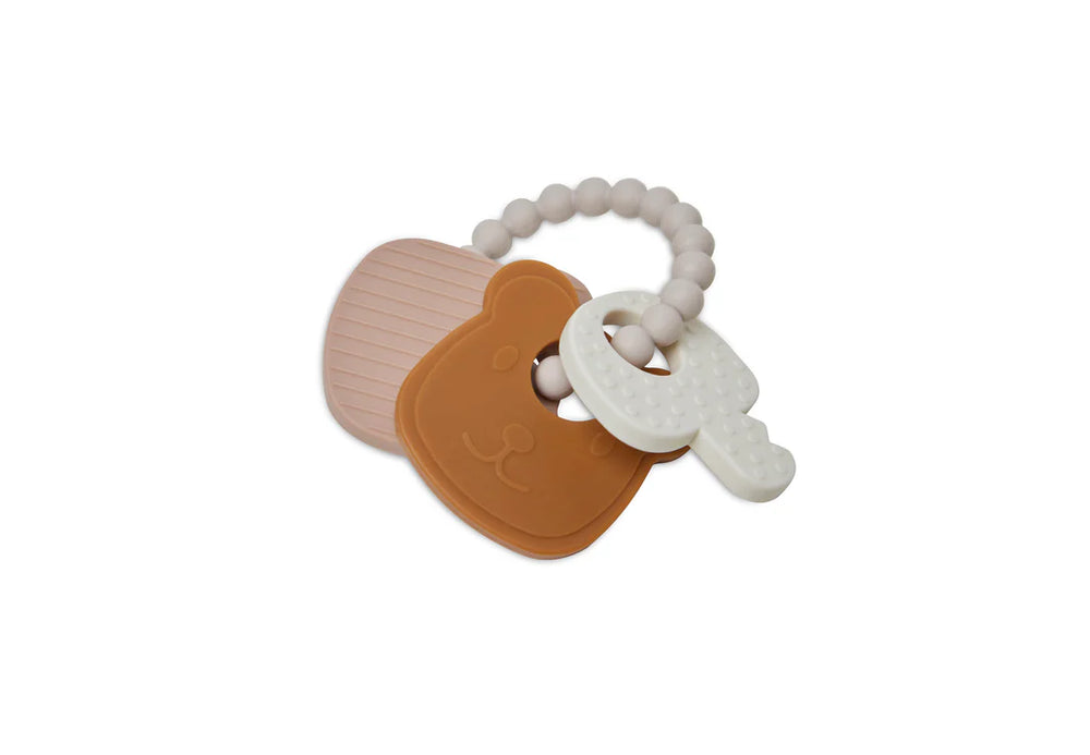 Silicon Teething Rig Keychain Teddy bear