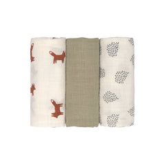 Swaddle & Burp Blanket Medium 3pc
