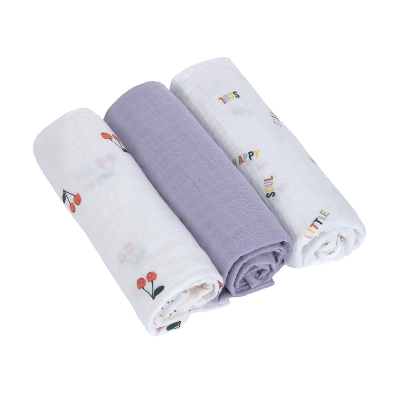 Swaddle & Burp Blankets Large 3 Pack