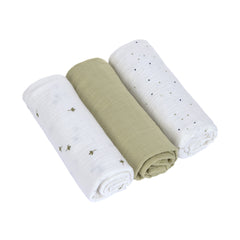 Swaddle & Burp Blankets Large 3 Pack