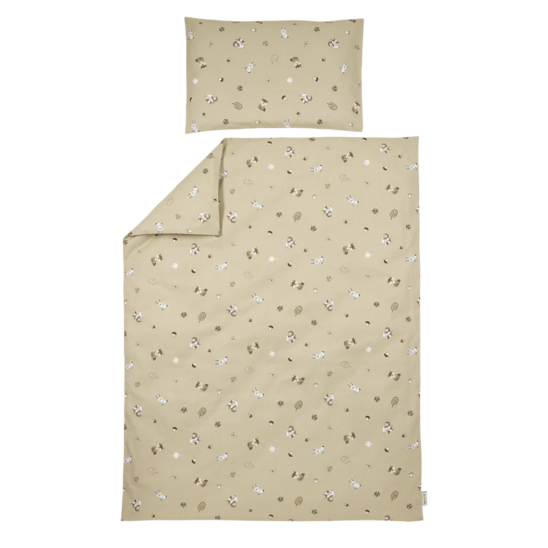 Duvet Set Forest Animal Sand 100x135