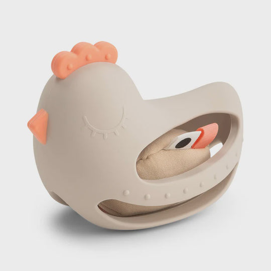 Grip & Teether Toy W/Rattle Clucky sand