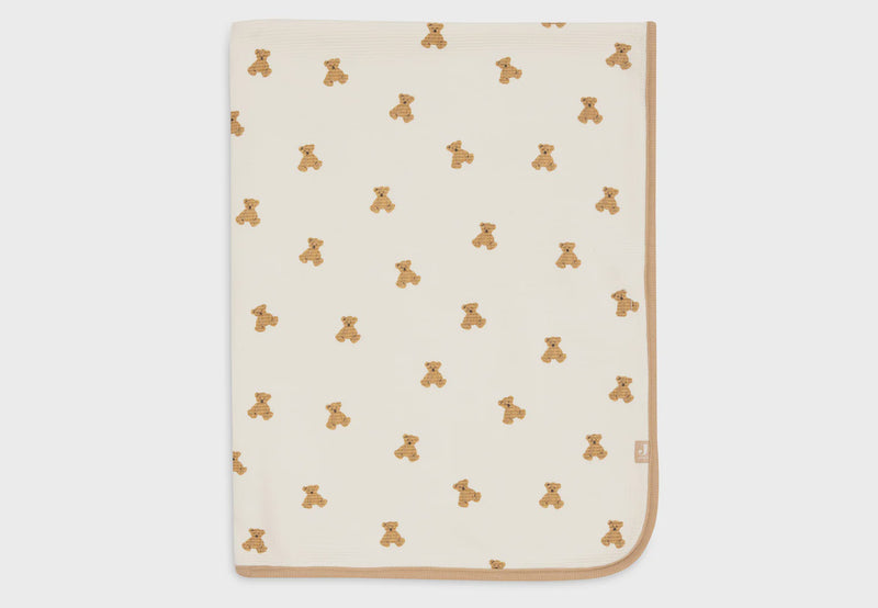 Blanket Little Waffle Mini Teddy Bear 100x75cm