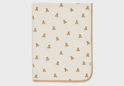 Blanket Little Waffle Mini Teddy Bear 100x75cm
