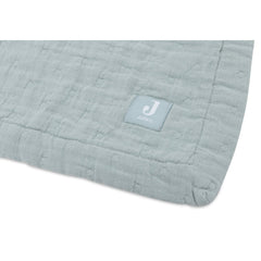 Jollein Sea Green jacquard muslin blanket label detail