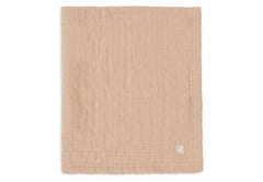 Jollein jacquard muslin blanket 75x100 in Biscuit