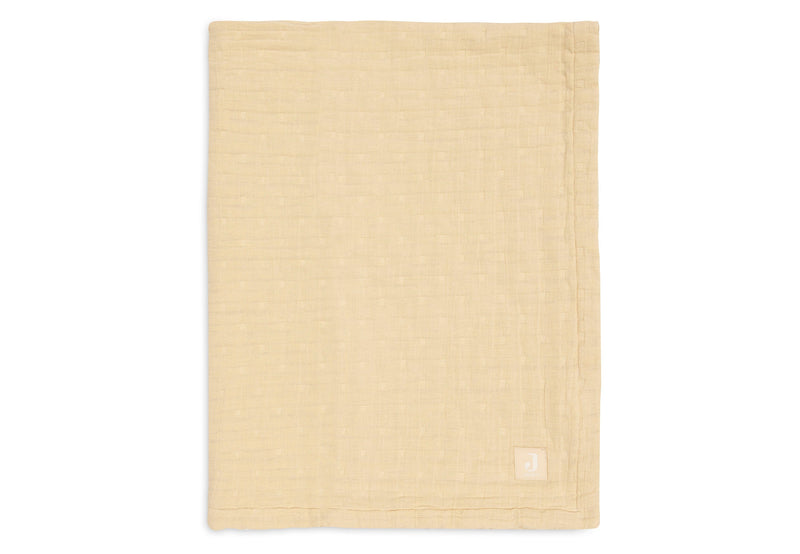 Jollein jacquard muslin blanket 75x100 in Vanilla