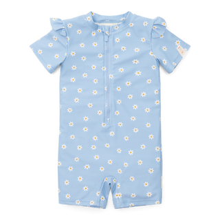 LD Swimsuit Short Sleeve Daisy Blue