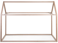 Childhome house bed frame 90x200 natural beech, front view