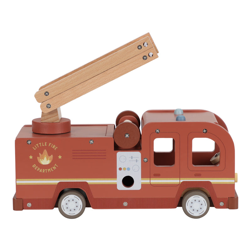 LD Wooden Fire Truck Set 15pc FSC