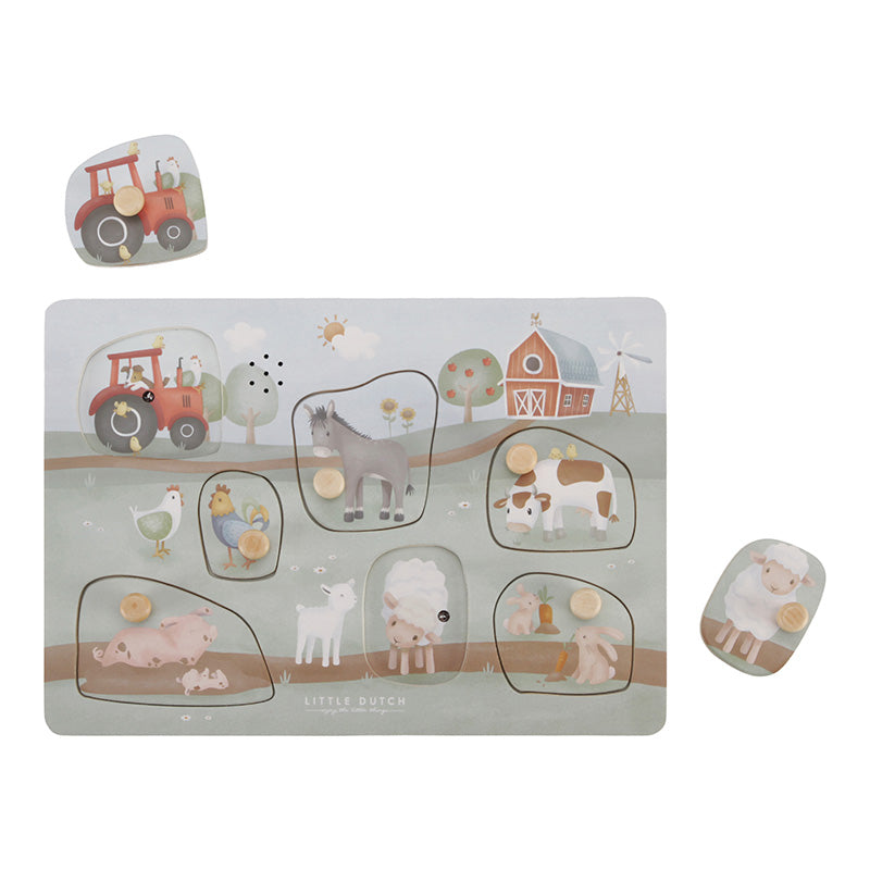 Ld Wooden Sounds Puzzle Little farm