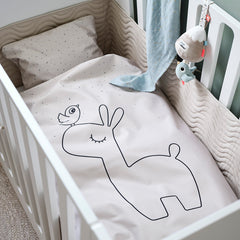 Done by Deer Quilted Bed Bumper Waves Sand detail