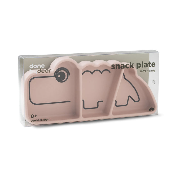 Stick & Stay Silicone Snack Plate Croco