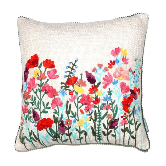 Cushion Handwoven Flowers Cushion 45x45cm