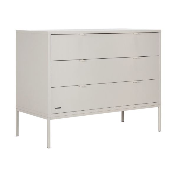 Kidsmill Amy chest of drawers in oatmeal, three quarter view