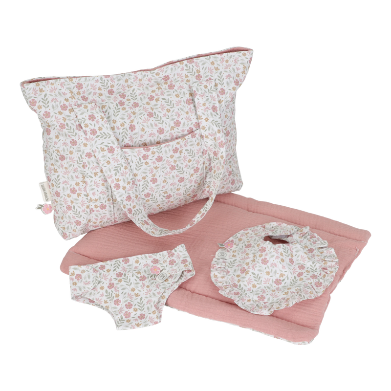 LD Doll Diaper Bag Soft Flowers