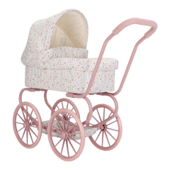 LD Metal Doll Pram Soft Flowers