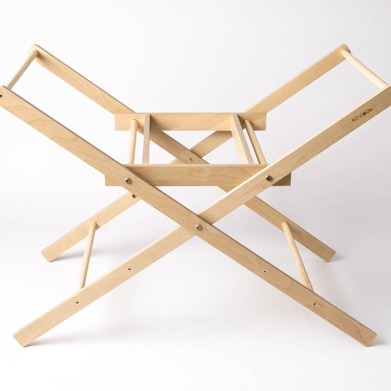 Ko-Coon foldable Moses stand in natural birch