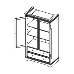 Marseille Wardrobe 2 doors 2drawers