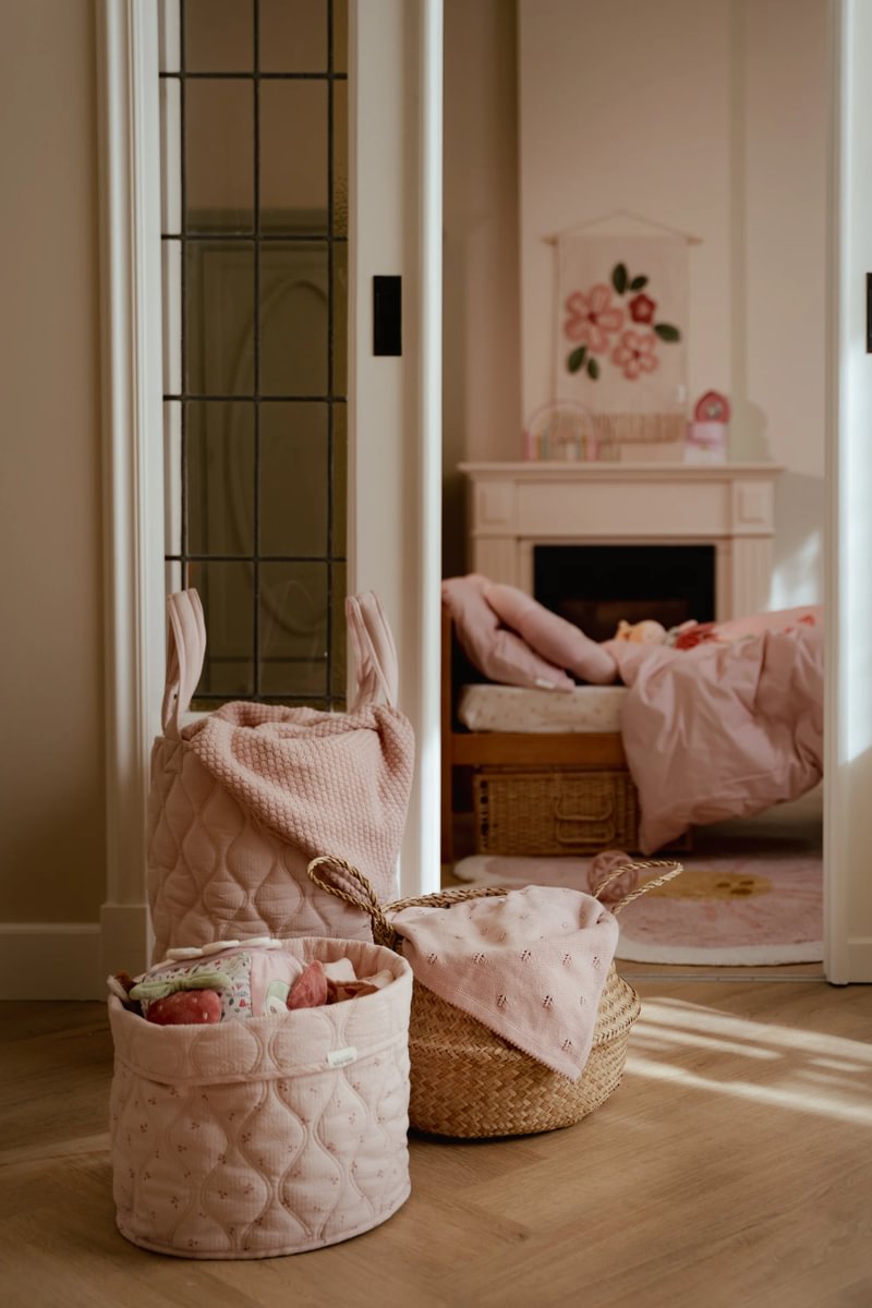 LD Reversible Quilted Storage Basket 30x25