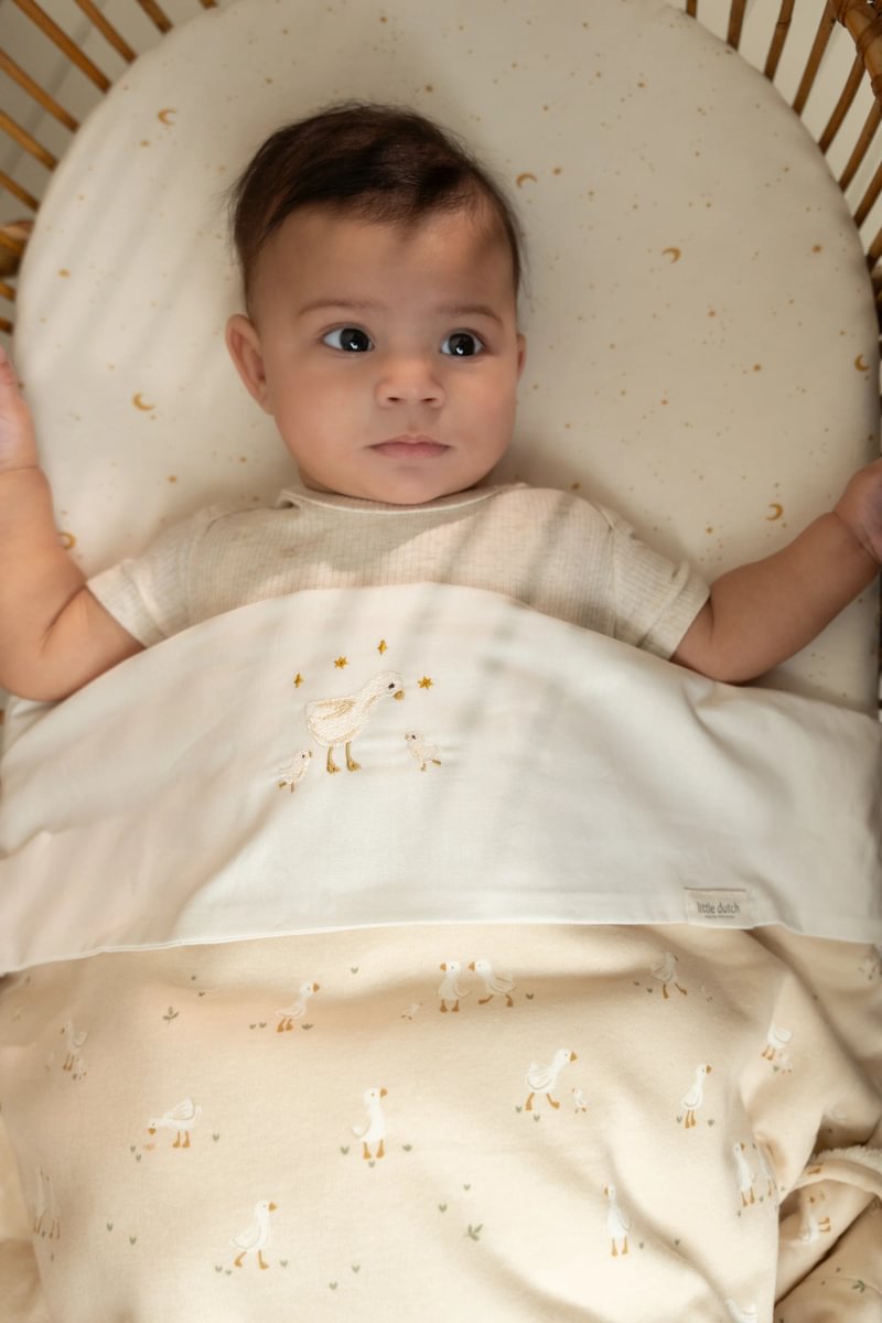 LD Fitted Sheet 40x80cm Moon & Stars