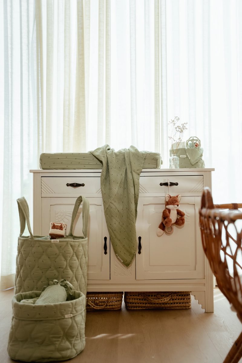 LD Reversible Quilted Storage Basket 30x25