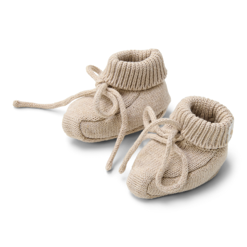 LD Knitted Booties Soft Beige