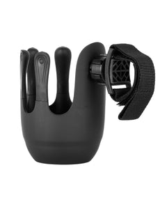 Maxi-Cosi cup holder in black, side view with the adjuster