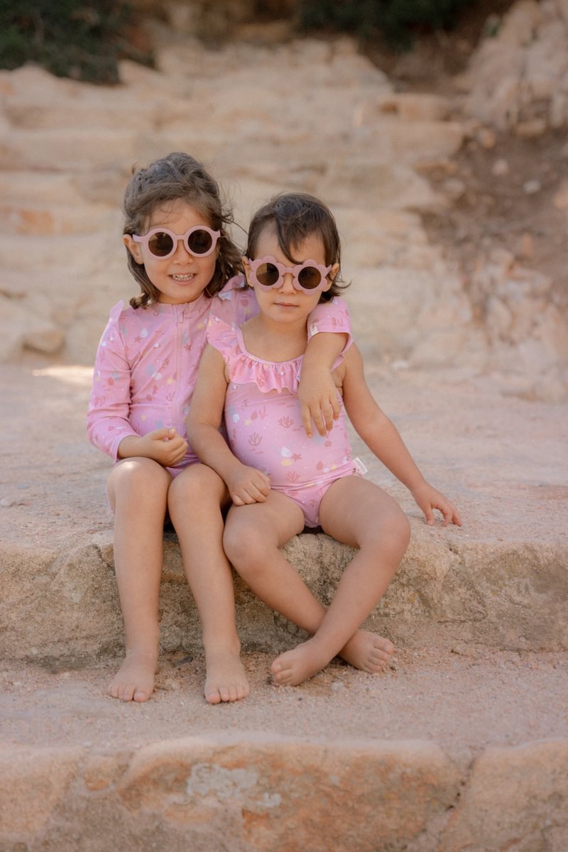 LD Long Sleeve Swimsuit Ocean Treasures Pink