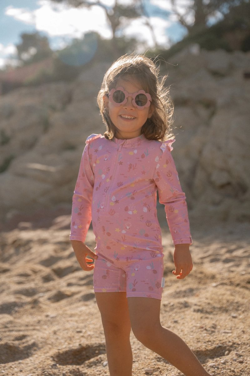 LD Long Sleeve Swimsuit Ocean Treasures Pink