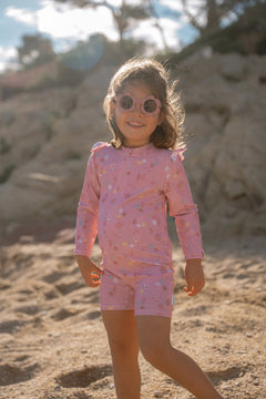LD Long Sleeve Swimsuit Ocean Treasures Pink