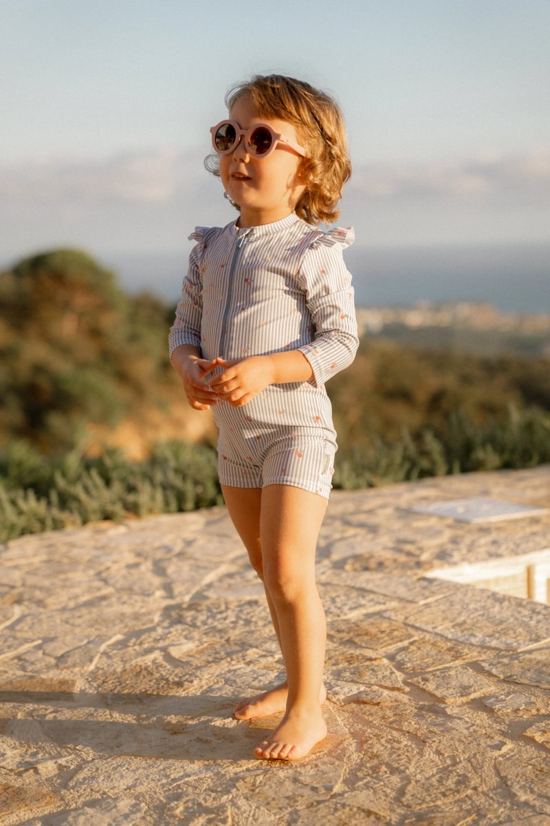 LD Long Sleeve Swimsuit Sunny Flowers