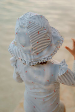 LD Long Sleeve Swimsuit Sunny Flowers