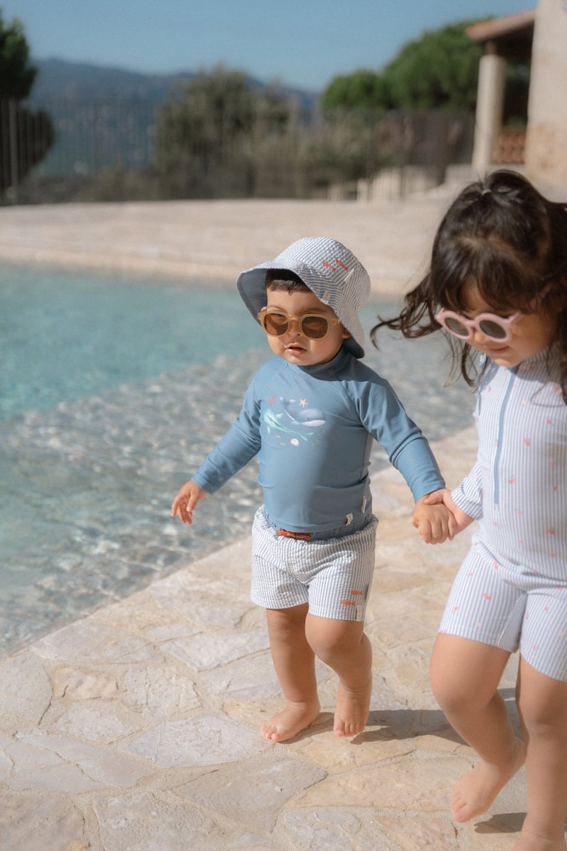 LD Long Sleeve Swimsuit Sunny Flowers