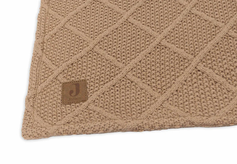 Blanket Check Knit Teddy Fleece 75x100cm
