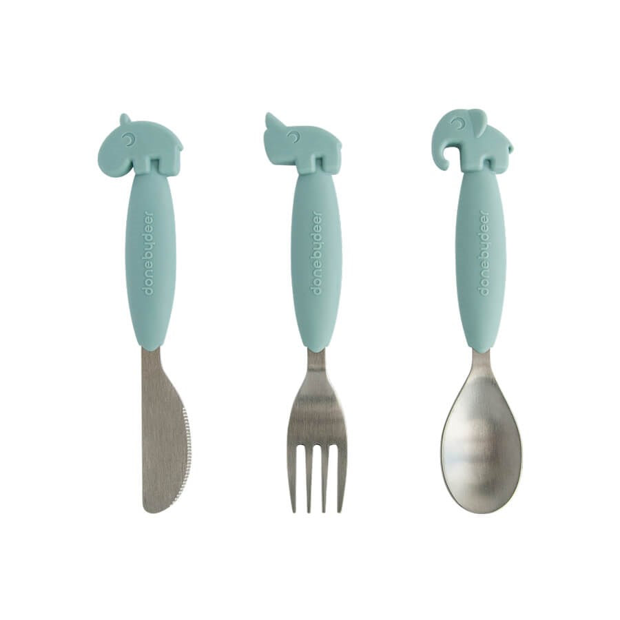 Easy Grip Cutlery Set Deer Friends