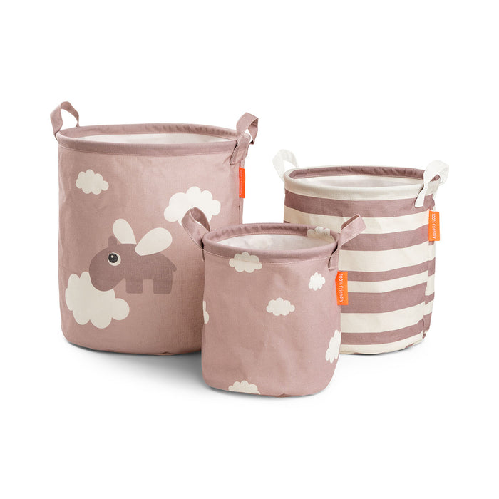 Storage Basket Set 3pcs Happy Clouds