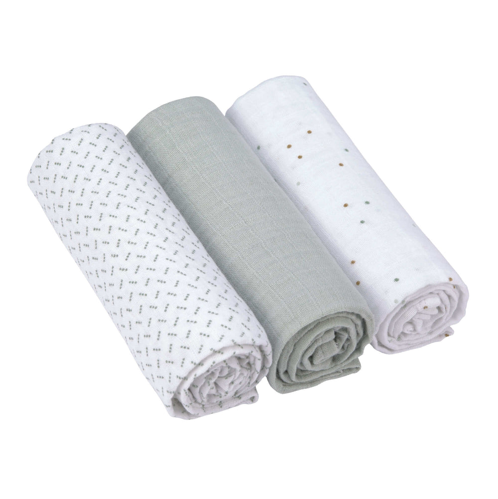 Swaddle & Burp Blankets Large 3 Pack